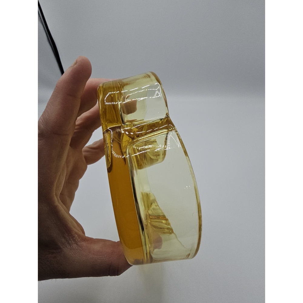 Rare Vintage Heisey Glass Yellow Empress Sahara 3 Part Relish Dish Oblong - Picture 8 of 12